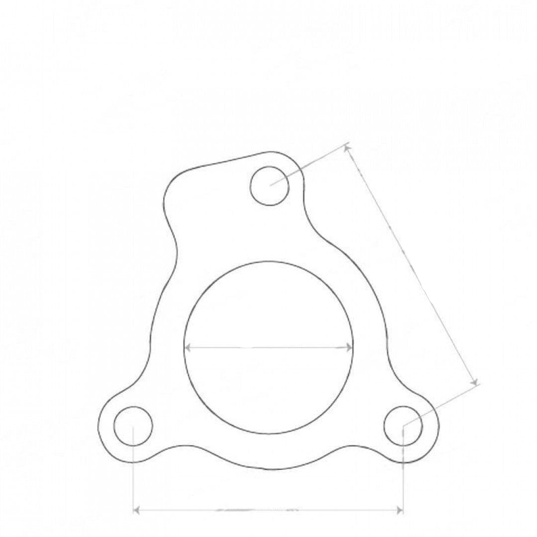 Flange Gasket - Suited For Ford Laser KF/KH & KJ/KL, Inside Diameter 52mm