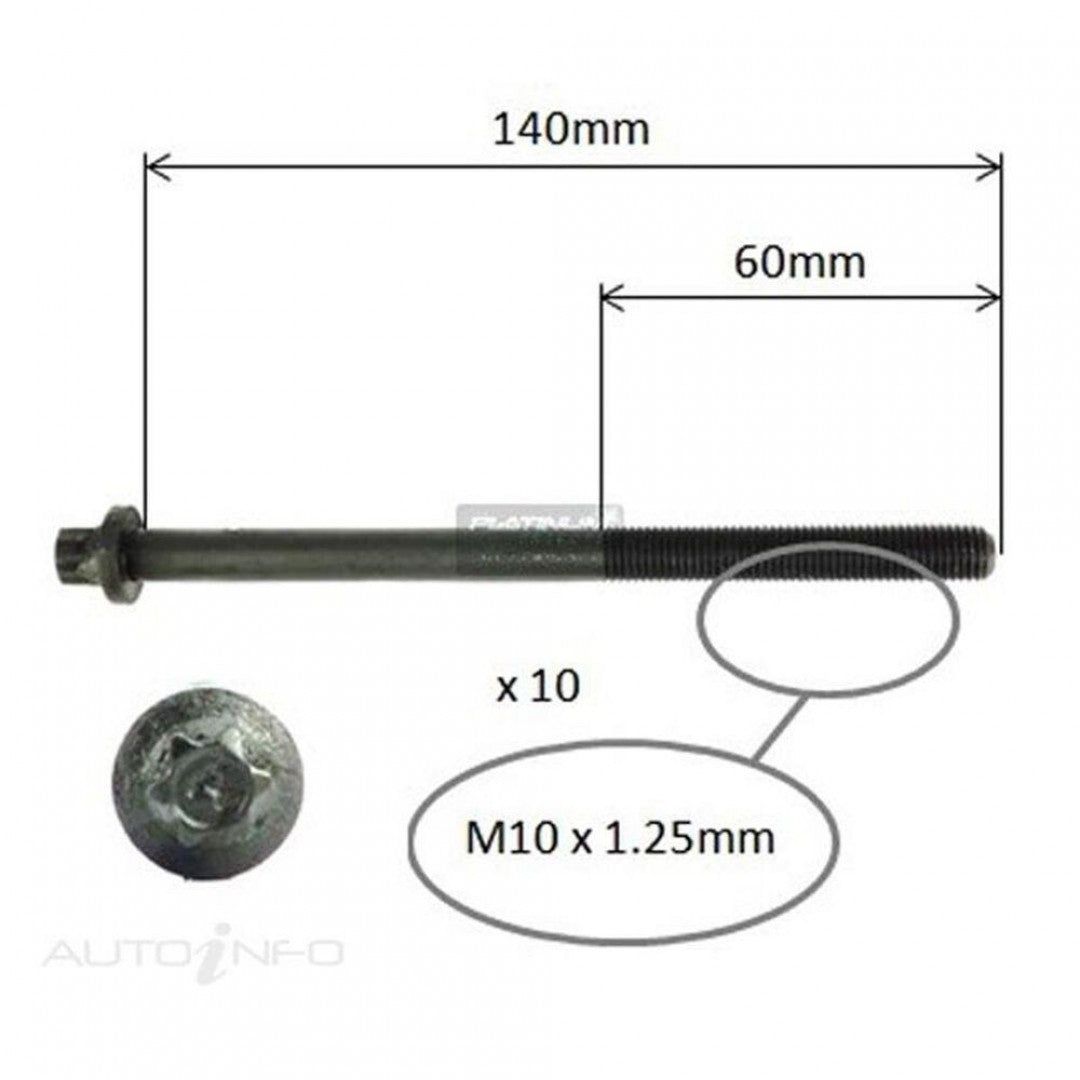 CYLINDER HEAD BOLT SET - HOLDEN BARINA SB 1.2L C12NZ,1.4L C14SE 4/94-11/00