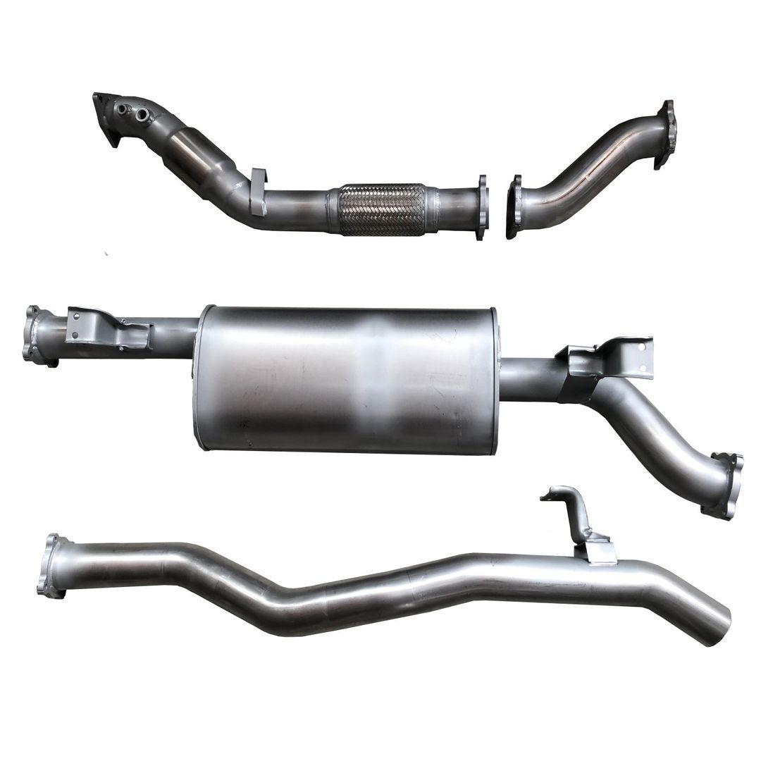 Berklee Performance - Toyota Landcruiser 76 Series 3" Stainless Steel Turbo Back Exhaust System (Ballistic Exhaust)