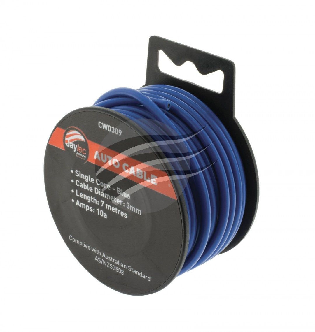 Jaylec - 3mm Single Core Cable Blue 7 Metres & 10 Amps
