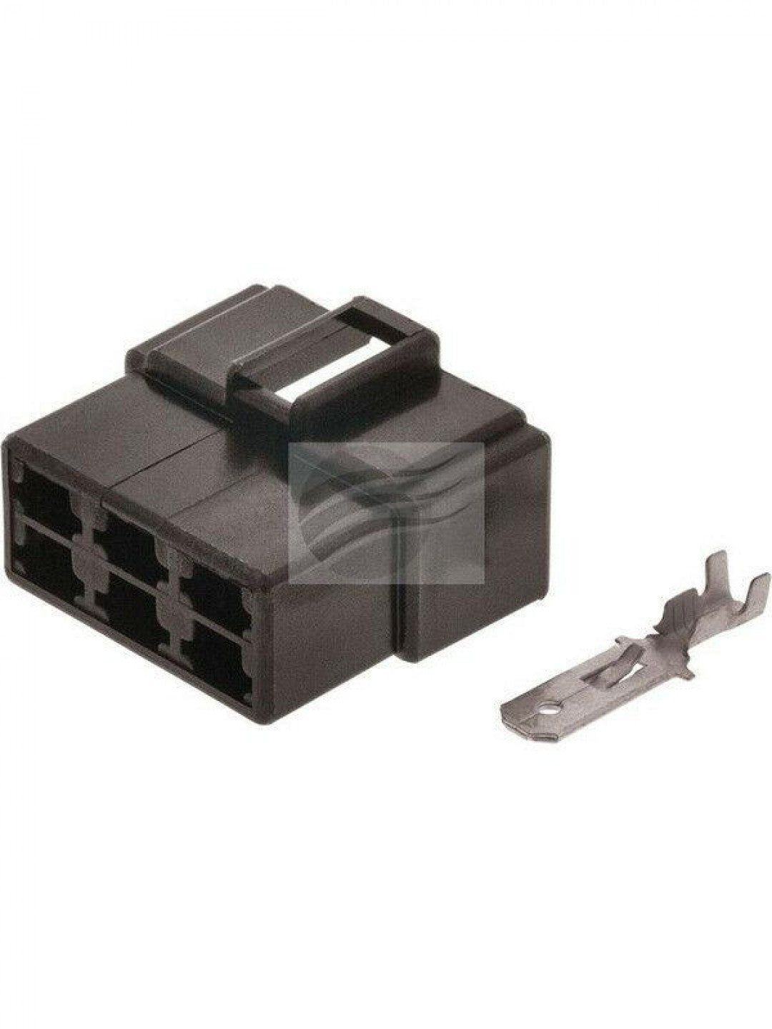 Jaylec - Pack Of 10 Qc Connector Housing Terminals - Male 6 Way Black