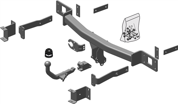 BRINK - MERCEDES-BENZ E-CLASS (2002 - 2016) Sedan European Towbar
