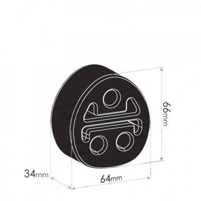 Exhaust Rubber - To Suit Toyota Hilux, & Tarago, 3 Bolt