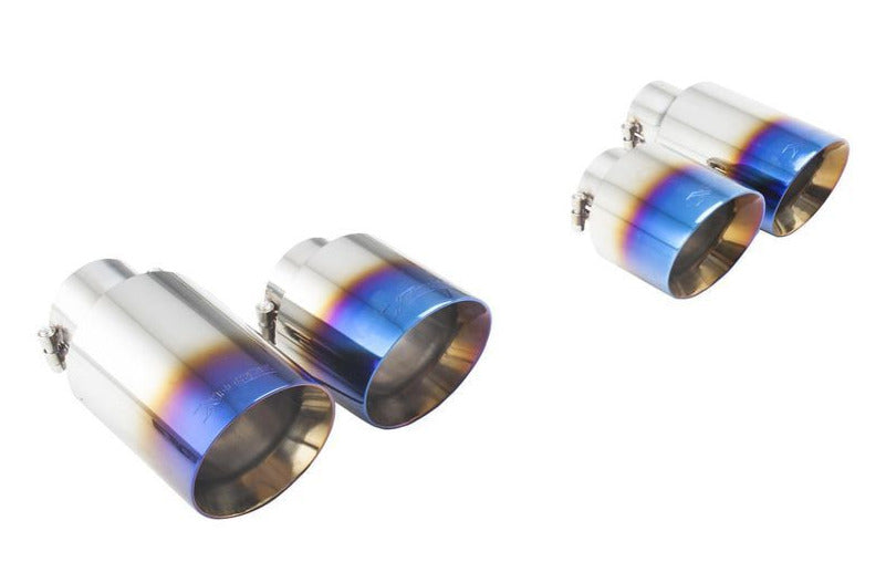 Xforce - AUDI, VW GOLF R, S3 8V Hatch (2013-2021), MK7 (10/2013-08/2017), MK7.5 (02/2018-on) Burnt Blue Look 4″Angle Cut Tips