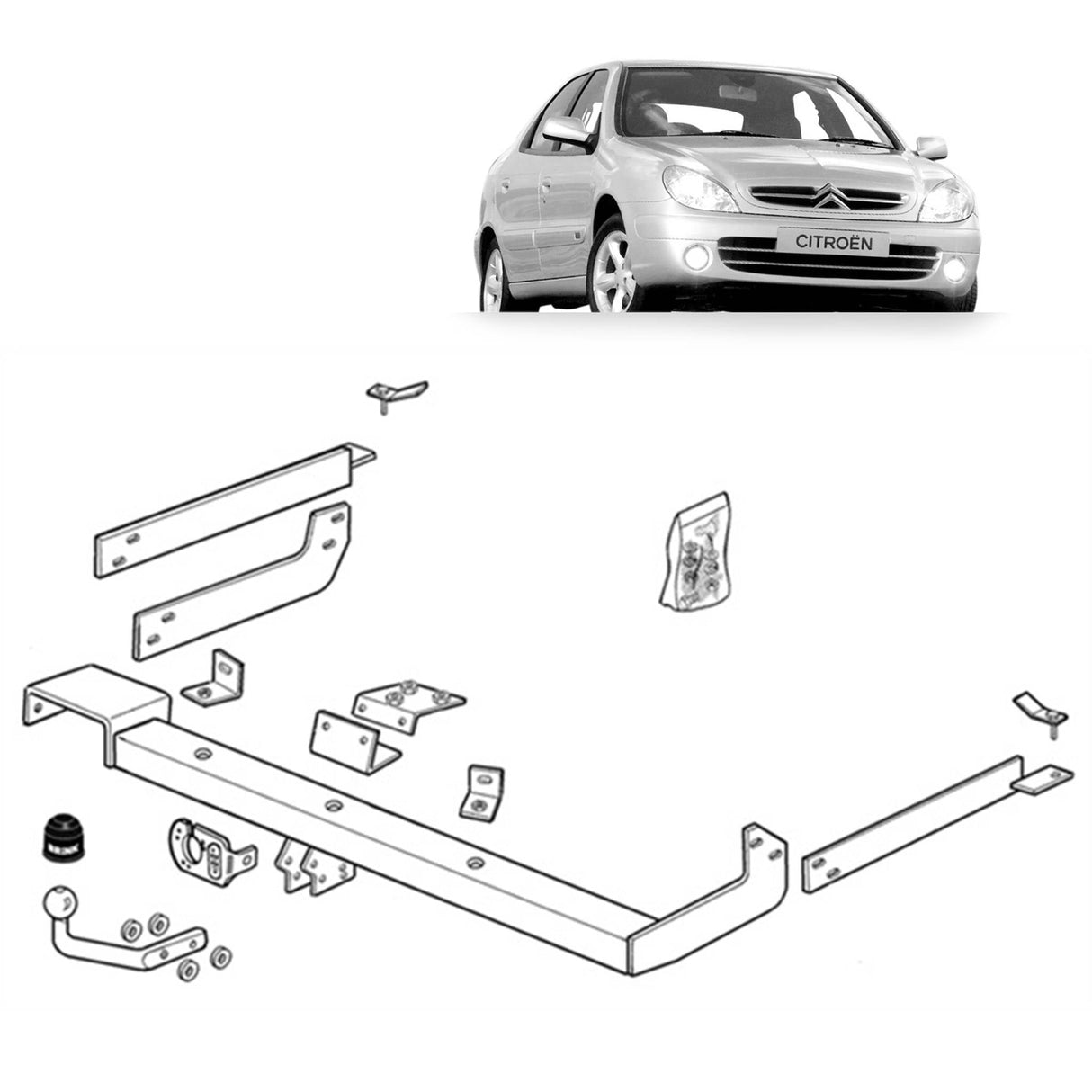 BRINK - Citroen Xsara (2001 - 2005), (1997 - 2005) European Towbar