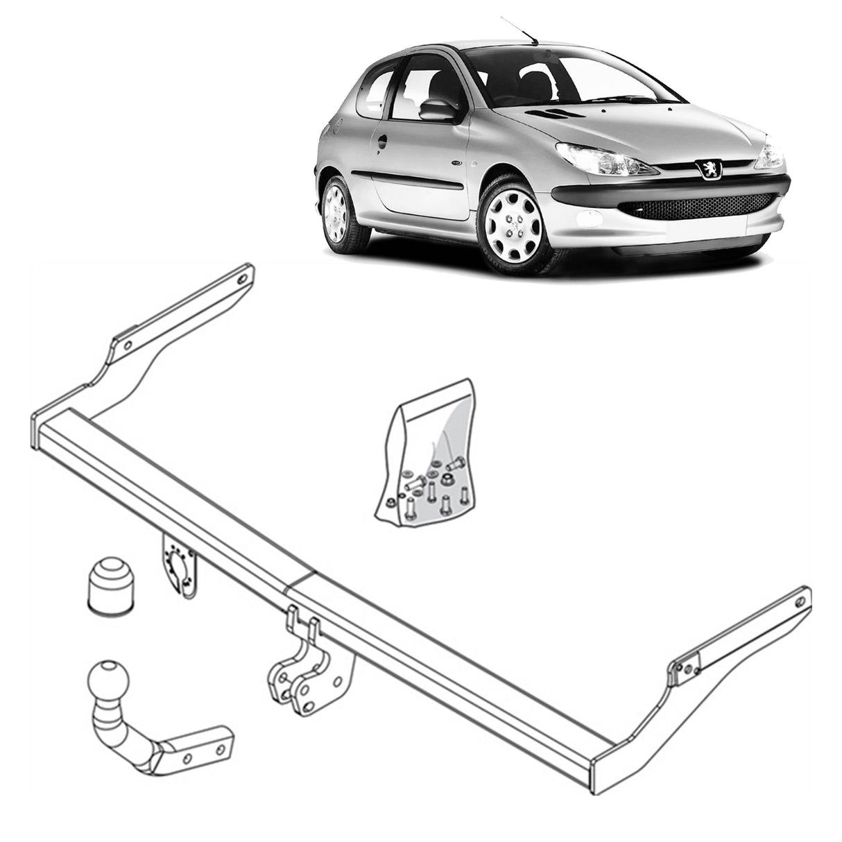 BRINK - Peugeot 206 (1998 - 2008) Towbar European