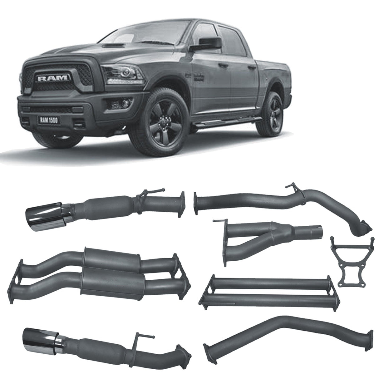 Redback Extreme Duty - RAM 1500 DS (2018 - On) 5.7L V8 Performance Exhaust
