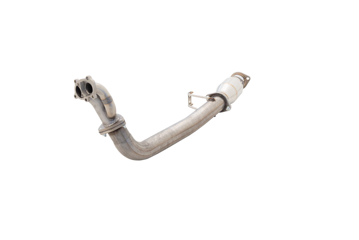 XForce - NISSAN 200SX S14 1994-1998, Turbo Back System Metallic 100 Cell Cat With Angle