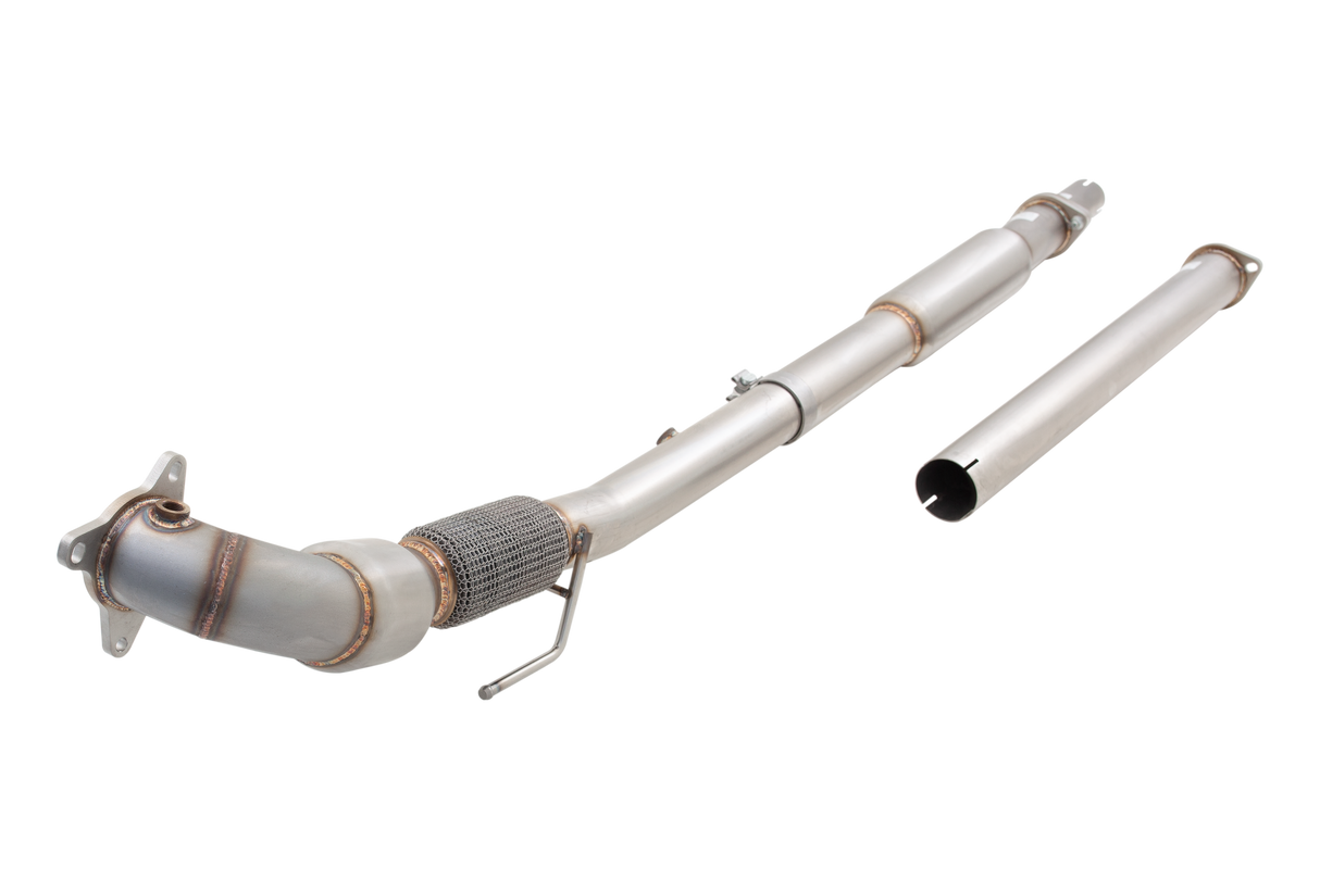 XFORCE - VW GOLF GTI MK5 (05/2005-09/2009), Stainless Steel 3″ Dump pipe, 200 cell metallic cat