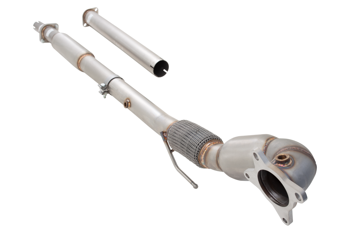 XFORCE - VW GOLF GTI MK5 (05/2005-09/2009), Stainless Steel 3″ Dump pipe, 200 cell metallic cat