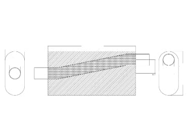 Mercury - 2 1/4" C/O 9" x 4" OVAL 14" UNI MUFFLER - S/S