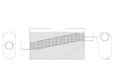 Mercury - 2 1/2" C/O 9" x 4" OVAL 14" UNI MUFFLER - S/S