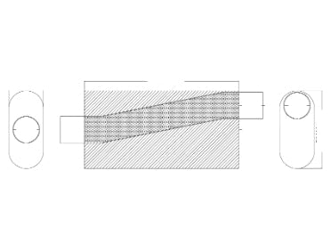 Mercury - 3" C/O 9" x 4" OVAL 14" UNI MUFFLER - S/S