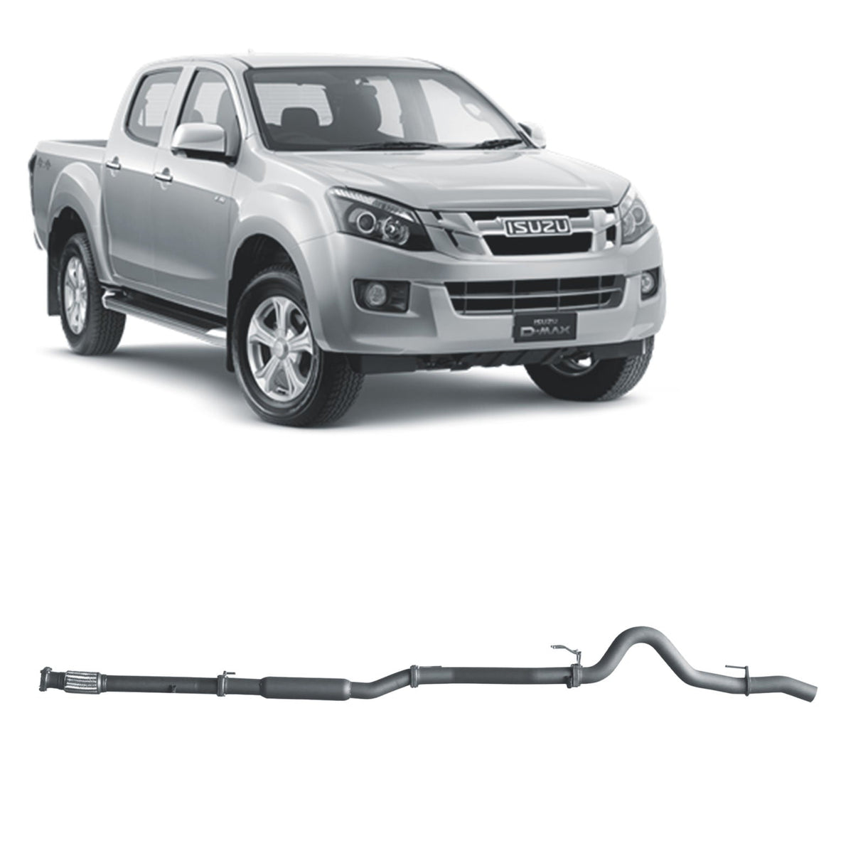 Redback Performance - Isuzu D-MAX (02/2017 - 10/2020) Exhaust "Pipe Only"