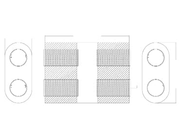 Mercury - 10" x 4.5" x 14" OVAL MUFFLER S409 2.75" DUAL IN/OUT
