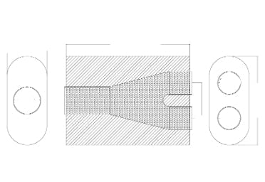 Mercury - 10" x 4.5" x 12" OVAL MUFFLER S409 3" IN DUAL 2.5" OUT