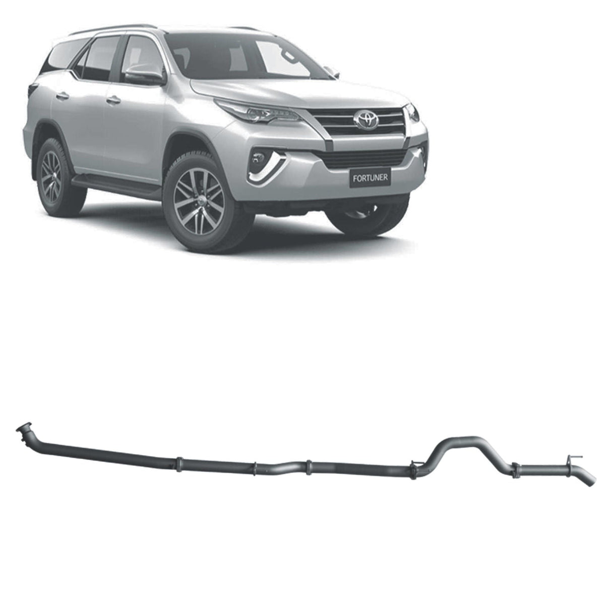 Redback Extreme Duty - Toyota Fortuner (2015 - On) 2.8L Performance Exhaust