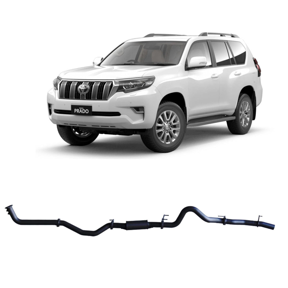Redback Performance - Toyota Prado 150 Series 2.8L (08/2015 - on) Exhaust (Extreme Duty 4x4) "Pipe & Resonator"