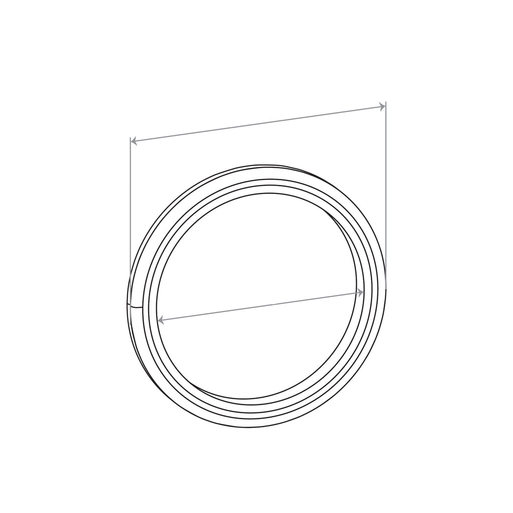 Spiral Wound Ring Gasket - ID 62mm, OD 74mm, THK 5mm, SPIRAL