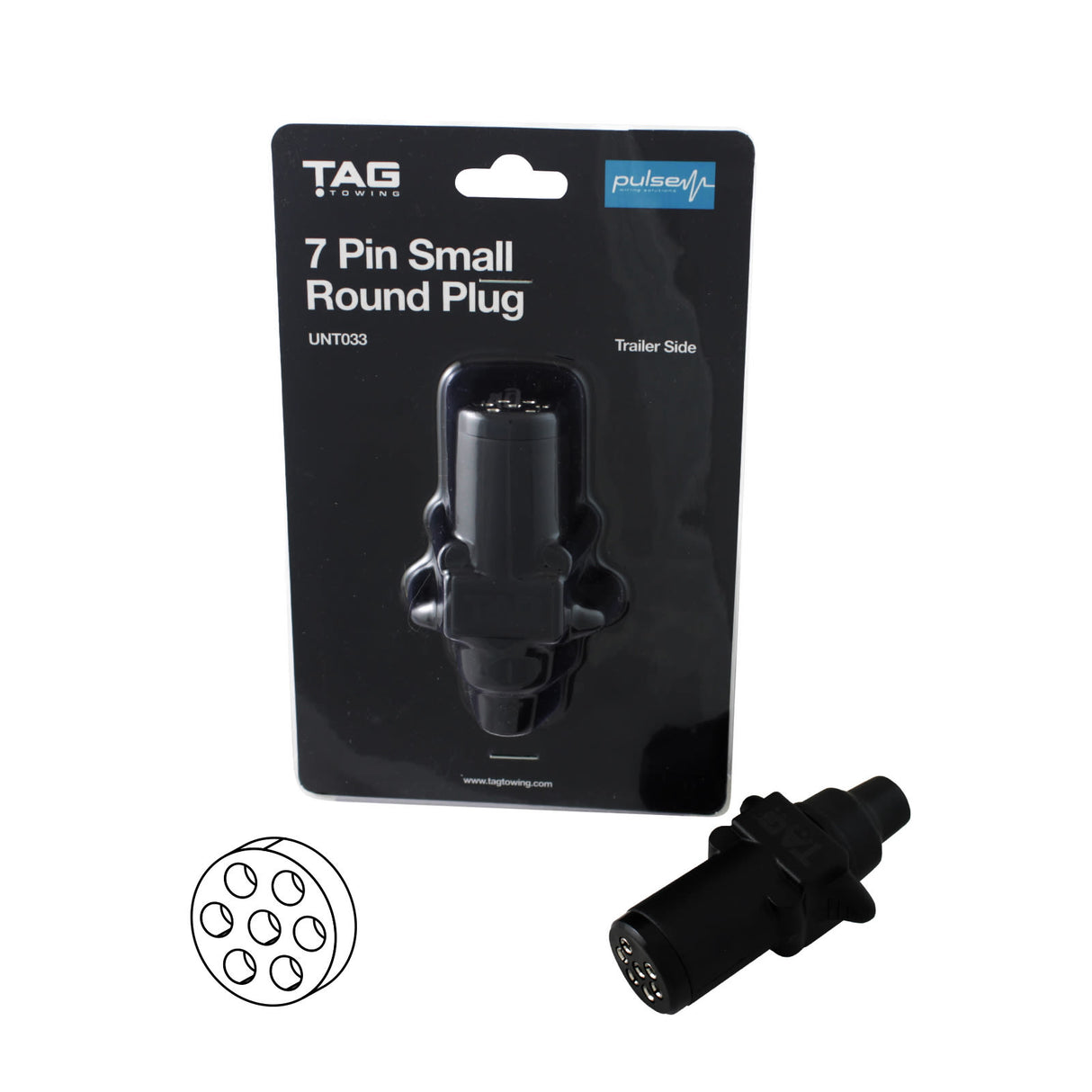 TAG - 7 Pin Small Round Plug (Trailer Side)