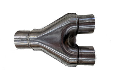 Mercury - SINGLE 2.1/2" IN - DUAL 2.1/2" OUT S409 Y-PIPE POLISHED