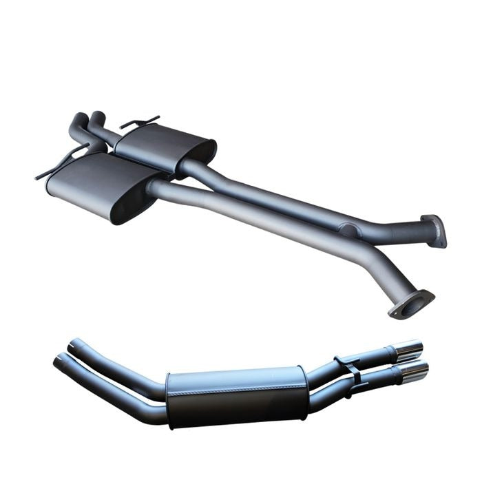 Manta | Twin 2.5″ Cat Back Exhaust System with Muffler/Muffler | Holden Statesman WH 5.7L V8 LWB Sedan 1999–2003
