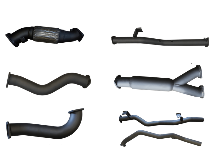 Manta | Dual 3in Turbo Back Exhaust with Hotdog (No Cat) | Toyota Landcruiser VDJ79 V8 Ute 2016–2025
