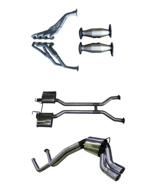 Manta | 2.5" Dual Full System with Extractors Muffler | Ford Falcon AU 5.0L V8 Sedan IRS 1998–2002