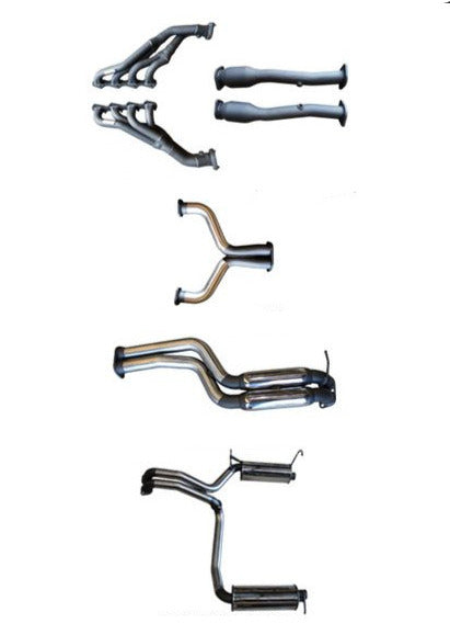 Manta | Twin 2.5″ Full Exhaust System with Extractors Hotdog Muffler | FPV GT GT-P Force 8 5.4L V8 Sedan 2005–2008