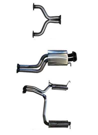 Manta | Twin 2.5″ Cat Back Exhaust System with Muffler | FPV GT GT-P Force 8 5.4L V8 Sedan 2005–2008