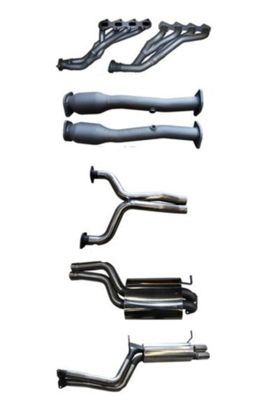 Manta | Twin 2.5″ Full Exhaust System with Extractors Muffler Muffler | Ford Falcon FG XR8 5.4L V8 Sedan 2008–2010