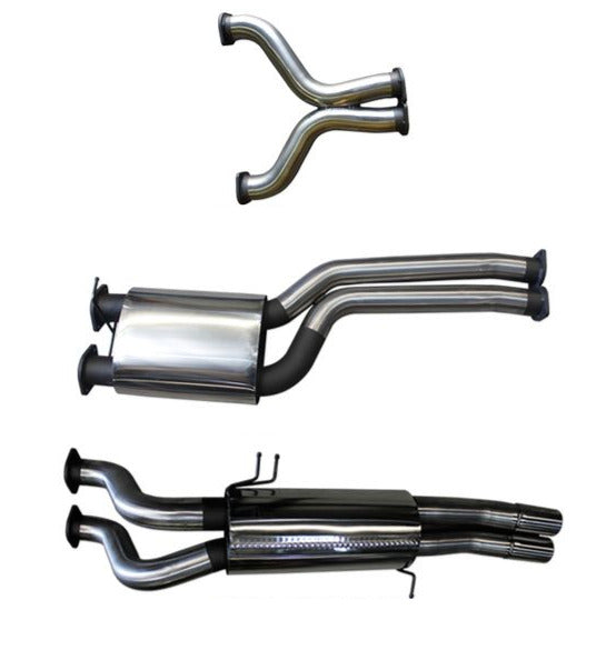 Manta | Twin 3″ Cat Back Exhaust System with Muffler & Muffler | Ford Falcon FG XR8 5.4L V8 Ute 2008–2010, FPV GS Pursuit 5.4L/5.0L V8 Ute 2008–2014
