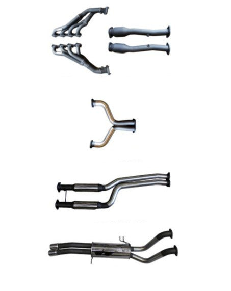 Manta | Twin 2.5" Full Exhaust System with Extractors & Hotdog/Muffler | Ford Falcon BA BF 5.4L BOSS V8 XR8 & FPV Ute 2002–2008