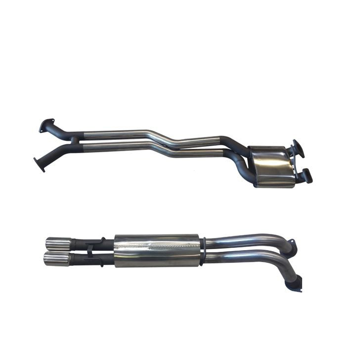 Manta | Twin 2.5in Cat Back Exhaust System Muffler Muffler | Holden Commodore VY VZ Crewman One Tonner V8 Ute Avalanche 2003–2006