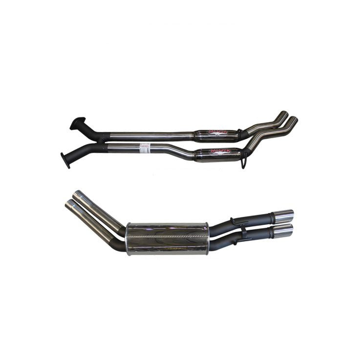 Manta | Twin 2.5″ Cat Back Exhaust System with Hotdog/Muffler | Holden Statesman WH 5.7L V8 LWB Sedan 1999–2003