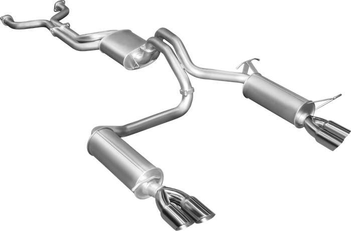 Manta | Twin 2.5" L & R Cat Back Exhaust System with Muffler/Muffler | Ford Falcon BA BF V8 Sedan & FPV GT 2002–2008