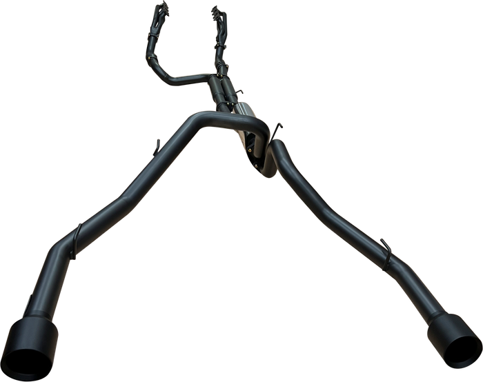 Manta | Twin 3″ Full Exhaust with Extractors, Cats & 5″ Black Tips | RAM DS 1500 5.7L V8 Ute 2009–2024