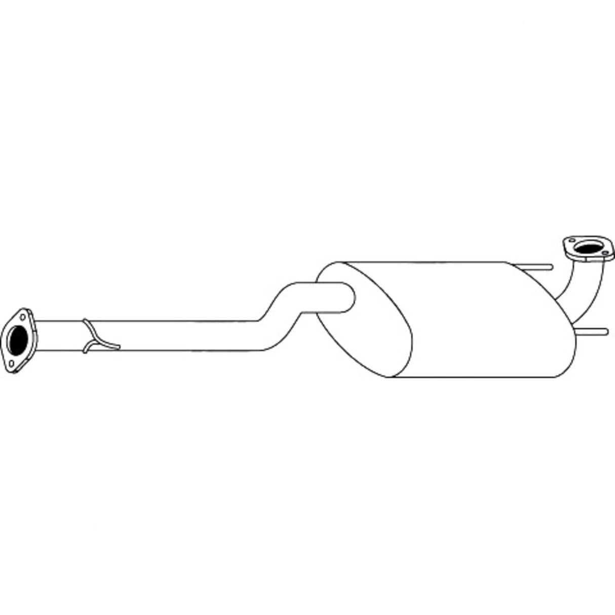 Standard Replacement - Toyota Hilux KUN26 (02/05 - 10/15) 3.0TD Centre Muffler