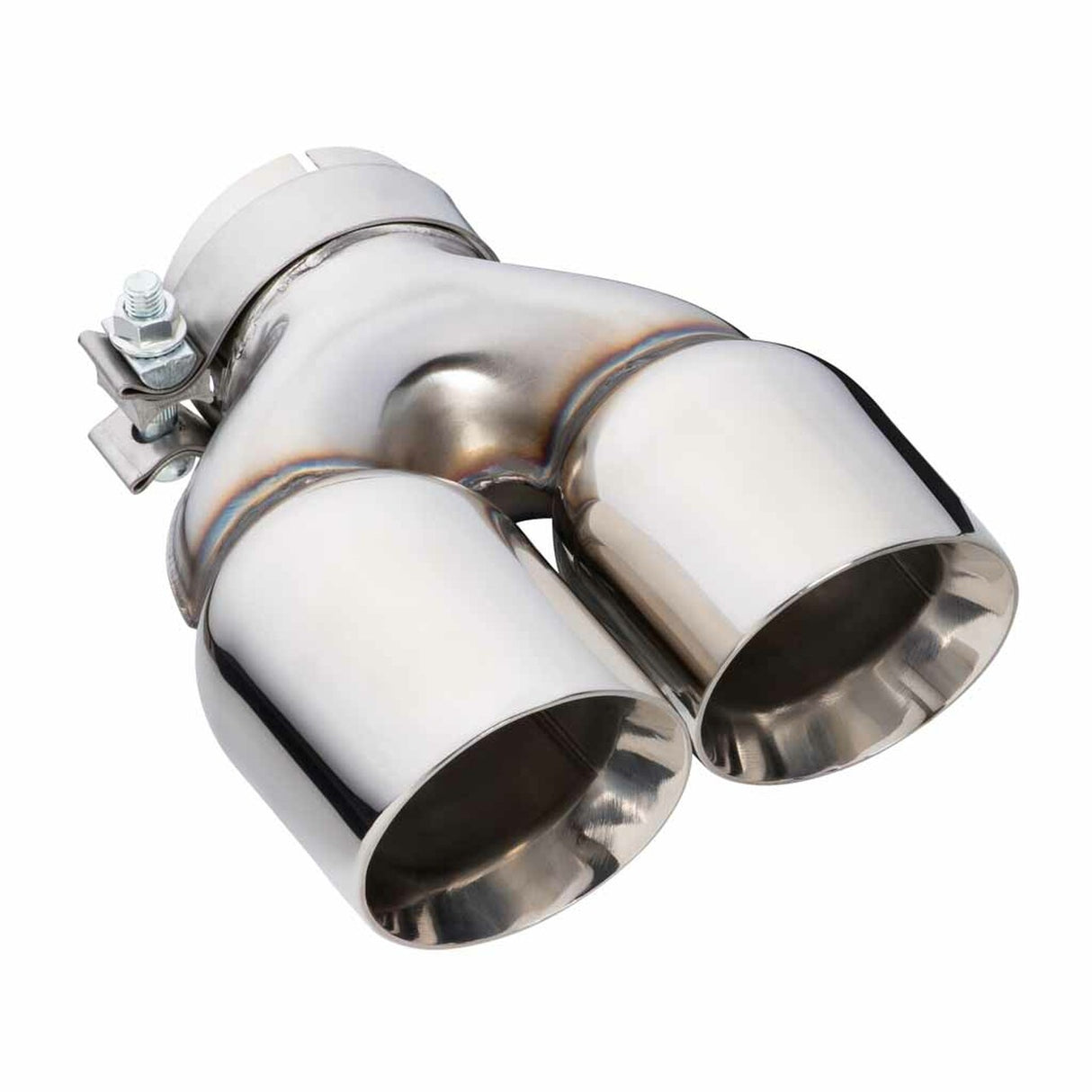 Exhaust Tip - 3 Inch In - Dual 3.5" Out - 9" Long RHS (Y-Piece - Inner Cone - Stainless Steel)
