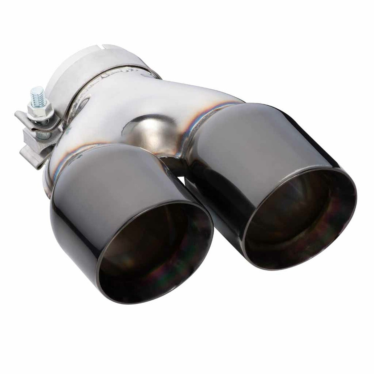 Exhaust Tip - 3 Inch In - Dual 3.5 Inch Out - 9" Long LHS (Y-Piece - Inner Cone - 304 Black Chrome)