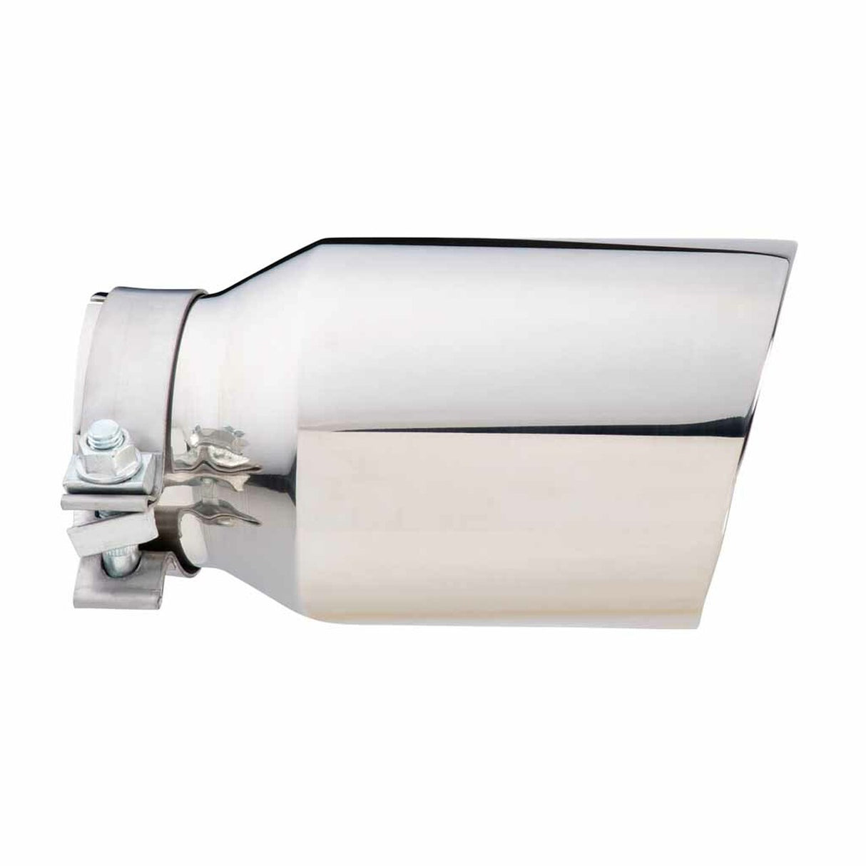 Exhaust Tip - 3" In - 4 1/2" Out - 8" Long (Angle Cut - Inner Cone - 304 Stainless)