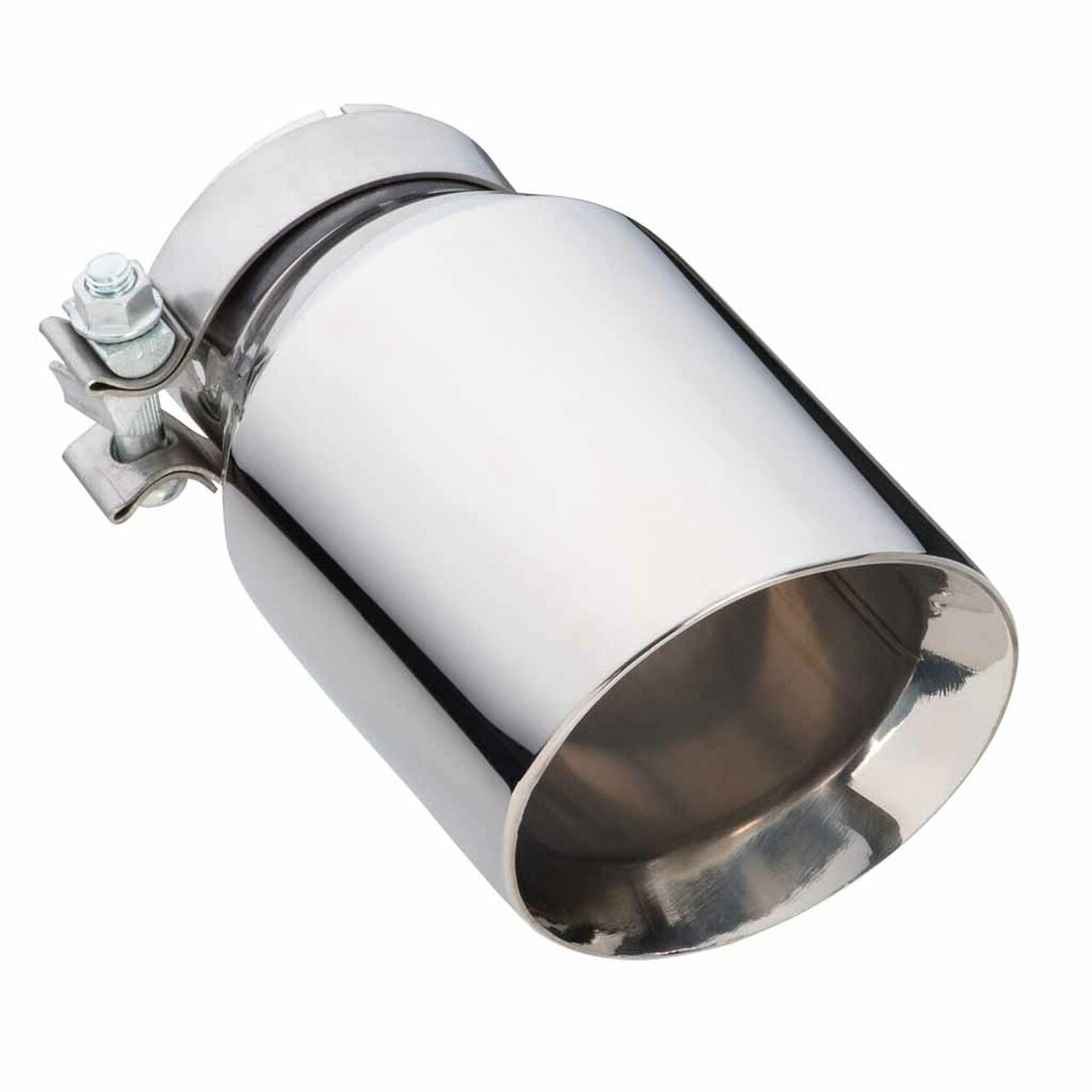Exhaust Tip - 3" In - 4 1/2" Out - 8" Long (Angle Cut - Inner Cone - 304 Stainless)