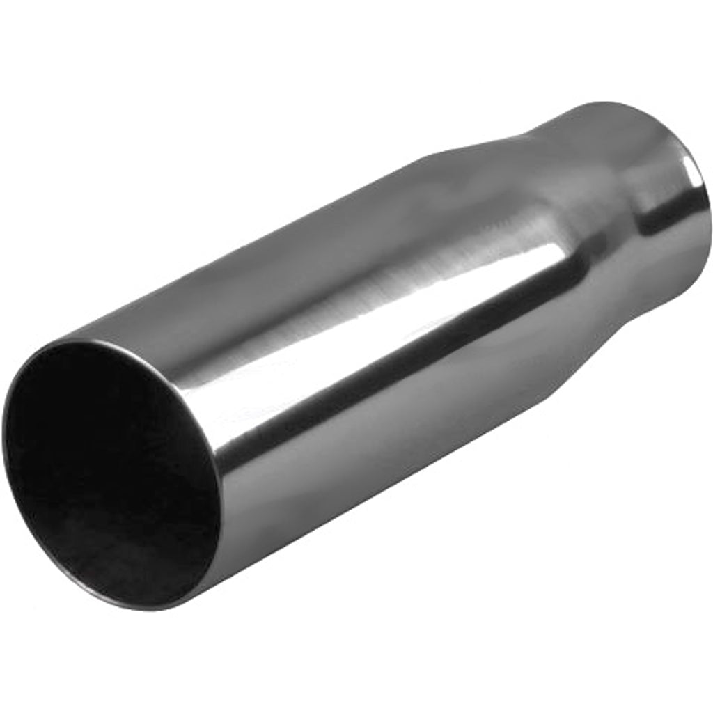 Exhaust Tip - 1 3/4" Inch (In) 2 1/2" Inch (Out) 150mm Long (Straight Cut - Stainless Steel)