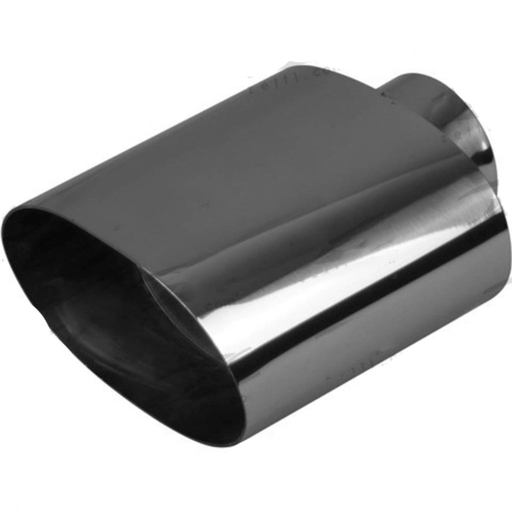 Exhaust Tip - 2 1/2" Inch (In) 5 1/2" Inch (Out) 200mm Long (Oval - Stainless Steel)
