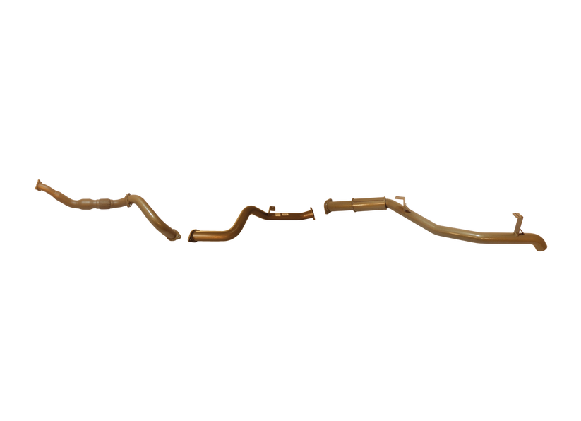 King Brown - Toyota Landcruiser 70/79 Series V8 4.5L Single Turbo Ute March 2007 to August 2016 (without DPF/Air Purifier) - Single 3" with CAT and rear Resonator Kit