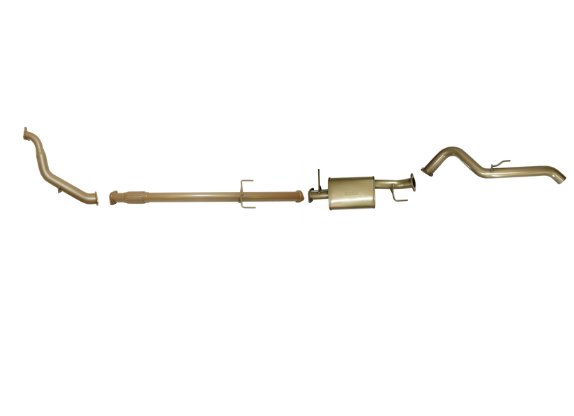 King Brown - Mitsubishi Triton ML/MN 2.5L TD Dual Cab 2008 to 2015 - Single 3" with Rear Pipe Only Option Kit.