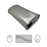 Redback - 3" Muffler O/C 20"x11"x6" Oval 430 Stainless Steel