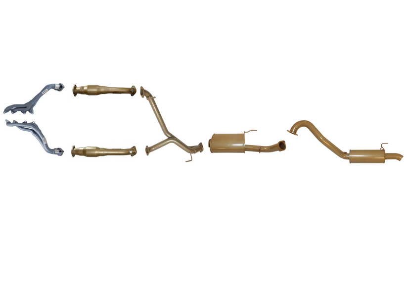 King Brown - Toyota Landcruiser 100 Series V8 4.7L Petrol 1998/2008 - Single 3" with Cats and Headers Kit.