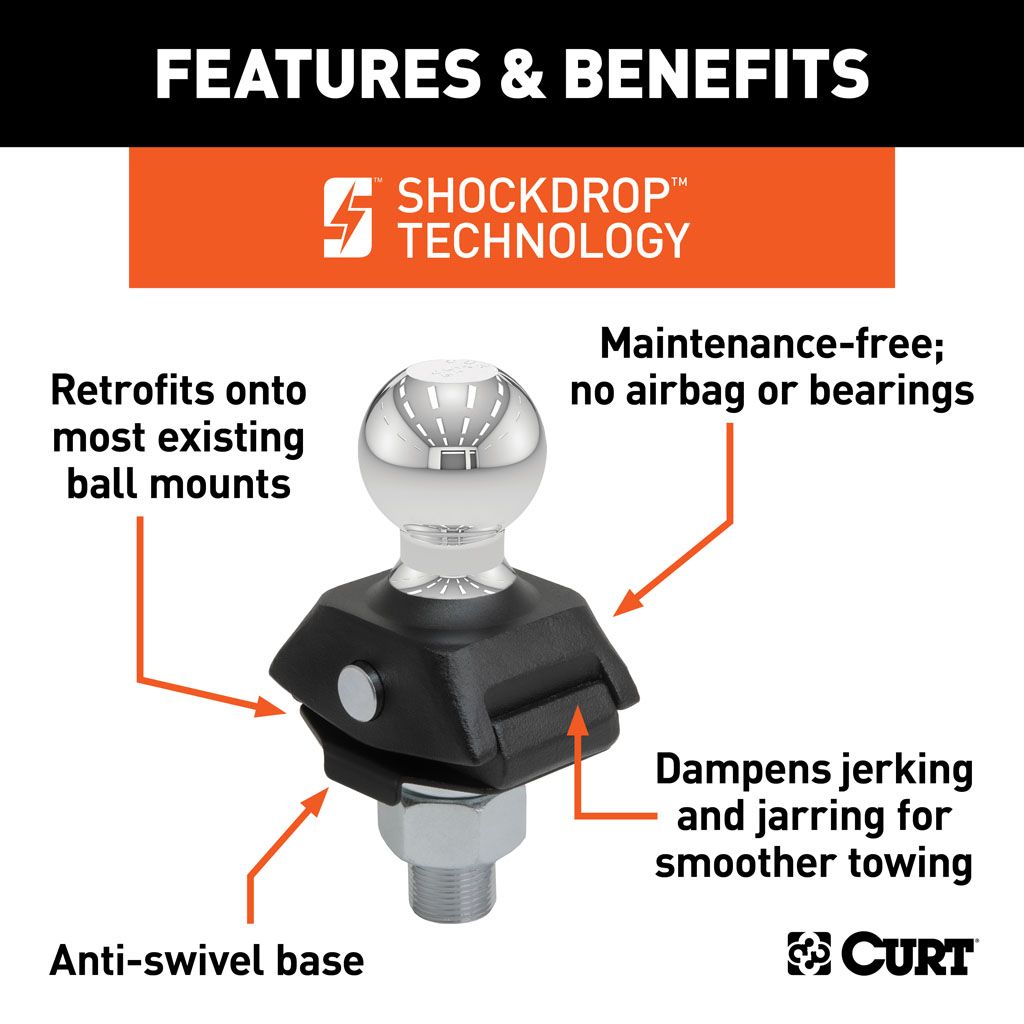 CURT - Rockerball - ShockDrop 50mm Towball