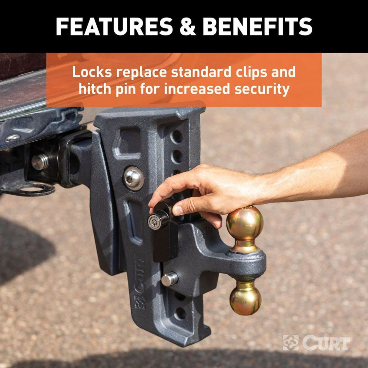 CURT - Rebellion XD Tongue And Hitch Lock Set